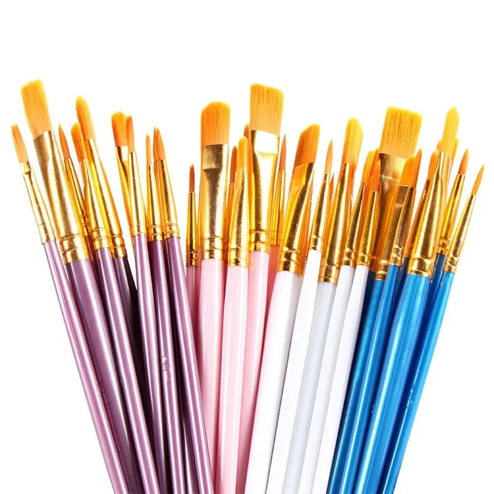 Buy The Best By Artsulli - Art is Long Life Short - 10Pcs/Set Multi-functional Watercolor Brush Pearlescent Plastic Rod Nylon Hair Hook