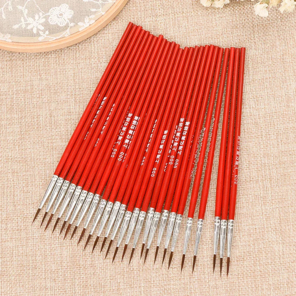 Buy The Best By Artsulli - Art is Long Life Short - 10Pcs Supplies Hand Painted Thin Hook Line Pen Drawing Paint Brush Nylon Acrylic