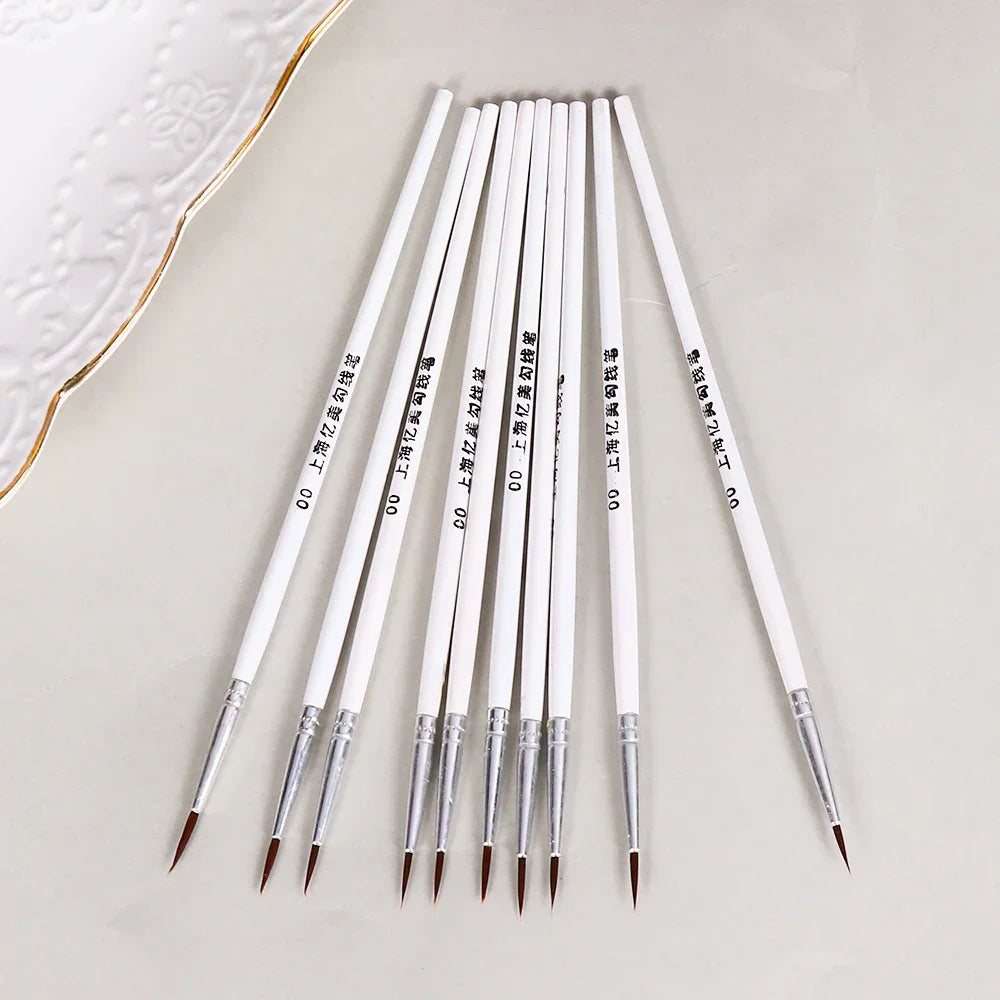 Buy The Best By Artsulli - Art is Long Life Short - 10Pcs Supplies Hand Painted Thin Hook Line Pen Drawing Paint Brush Nylon Acrylic