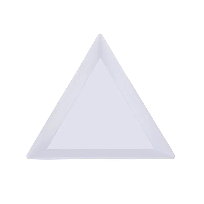 Buy The Best By Artsulli - Art is Long Life Short - 10Pcs Triangle Plastic Plate Nail Jewelry Beads Organizer Rhinestone Diamond Storage