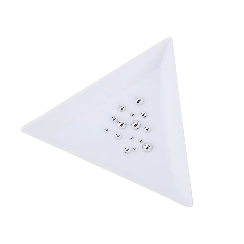 Buy The Best By Artsulli - Art is Long Life Short - 10Pcs Triangle Plastic Plate Nail Jewelry Beads Organizer Rhinestone Diamond Storage
