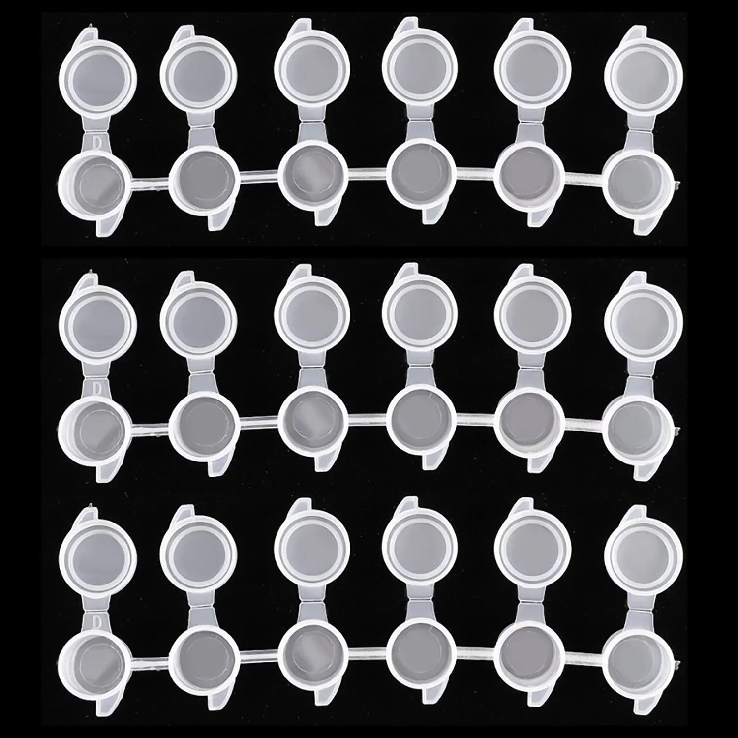 Buy The Best By Artsulli - Art is Long Life Short - 10strips 60pots Empty Paint Strips Mini Cup Box Pod Crafts Plastic Storage Container