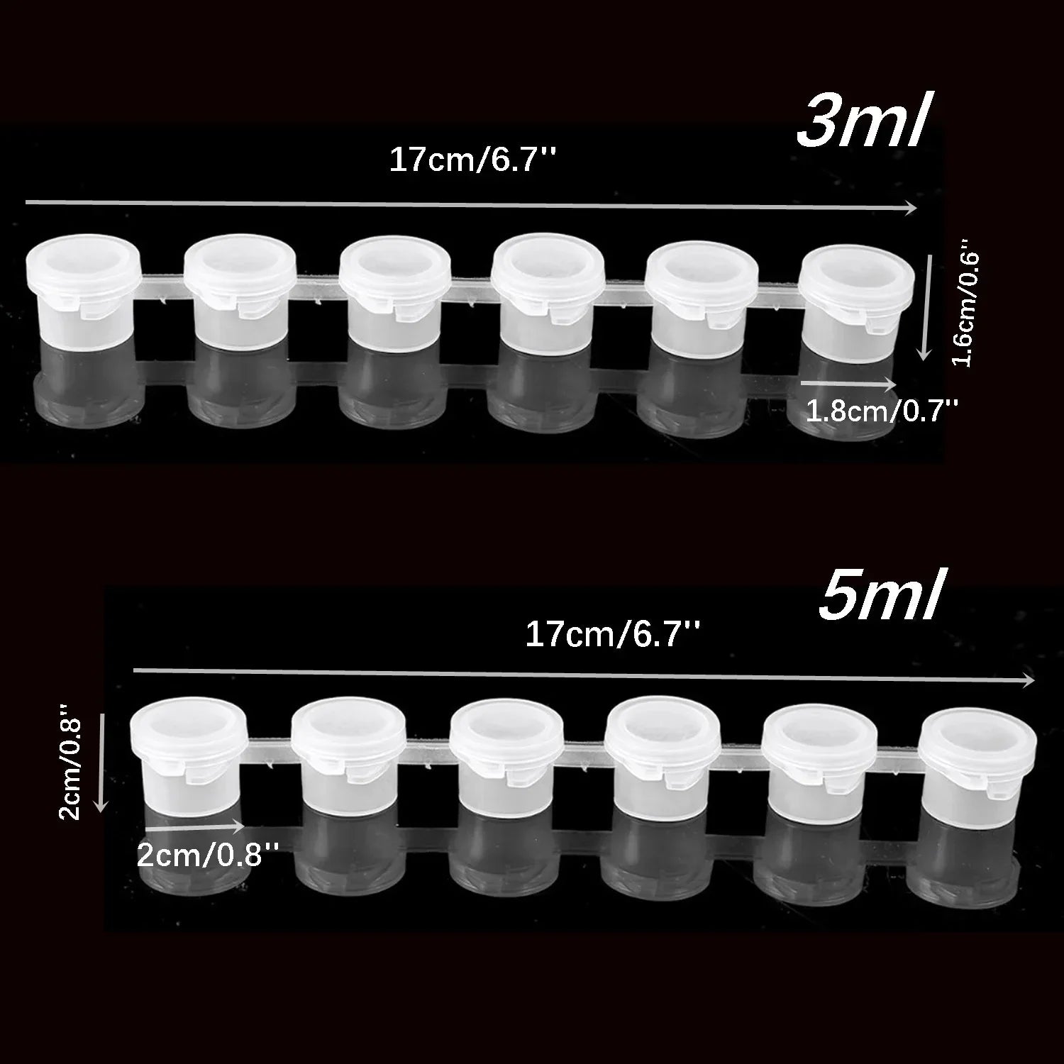 Buy The Best By Artsulli - Art is Long Life Short - 10strips 60pots Empty Paint Strips Mini Cup Box Pod Crafts Plastic Storage Container