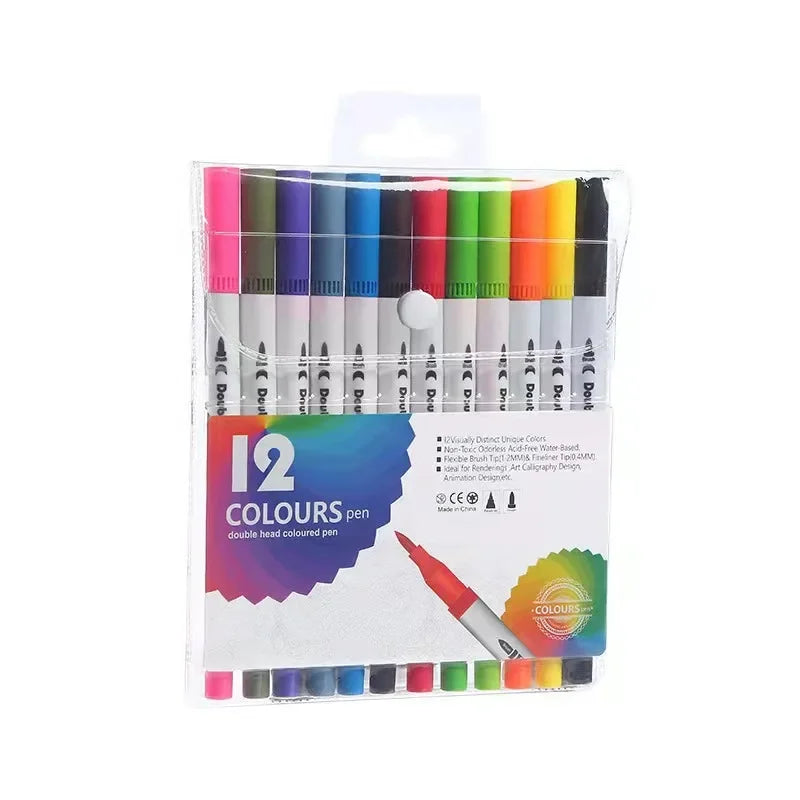 Buy The Best By Artsulli - Art is Long Life Short - 12-120 Color Double-Head Marker Pen Water-Based Highlight Washable Children’s Painting