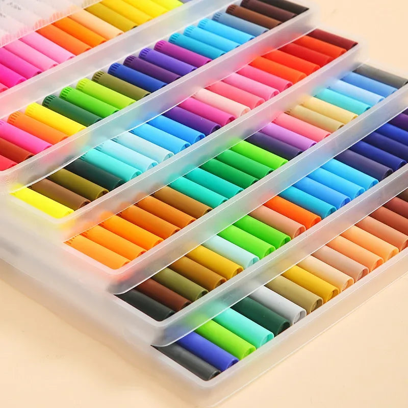 Buy The Best By Artsulli - Art is Long Life Short - 12-120 Color Double-Head Marker Pen Water-Based Highlight Washable Children’s Painting