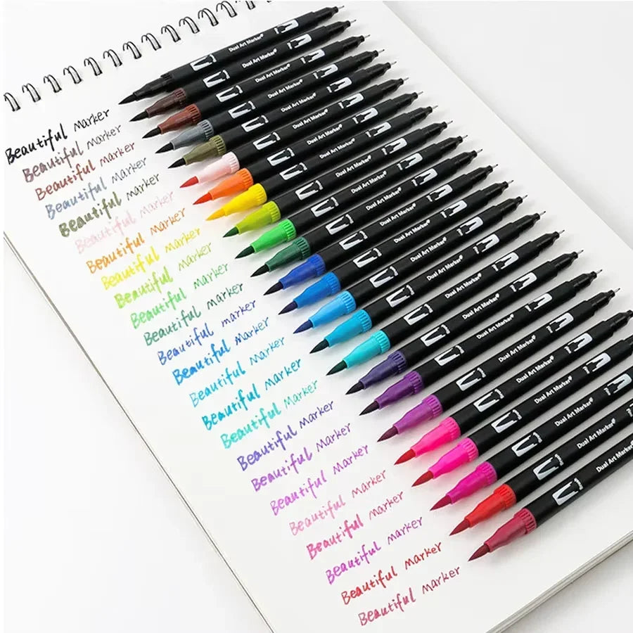 Buy The Best By Artsulli - Art is Long Life Short - 12-120 Color Double-Head Marker Pen Water-Based Highlight Washable Children’s Painting
