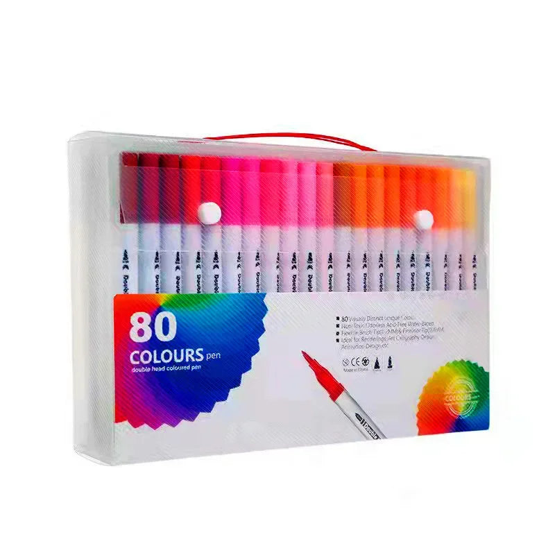 Buy The Best By Artsulli - Art is Long Life Short - 12-120 Color Double-Head Marker Pen Water-Based Highlight Washable Children’s Painting