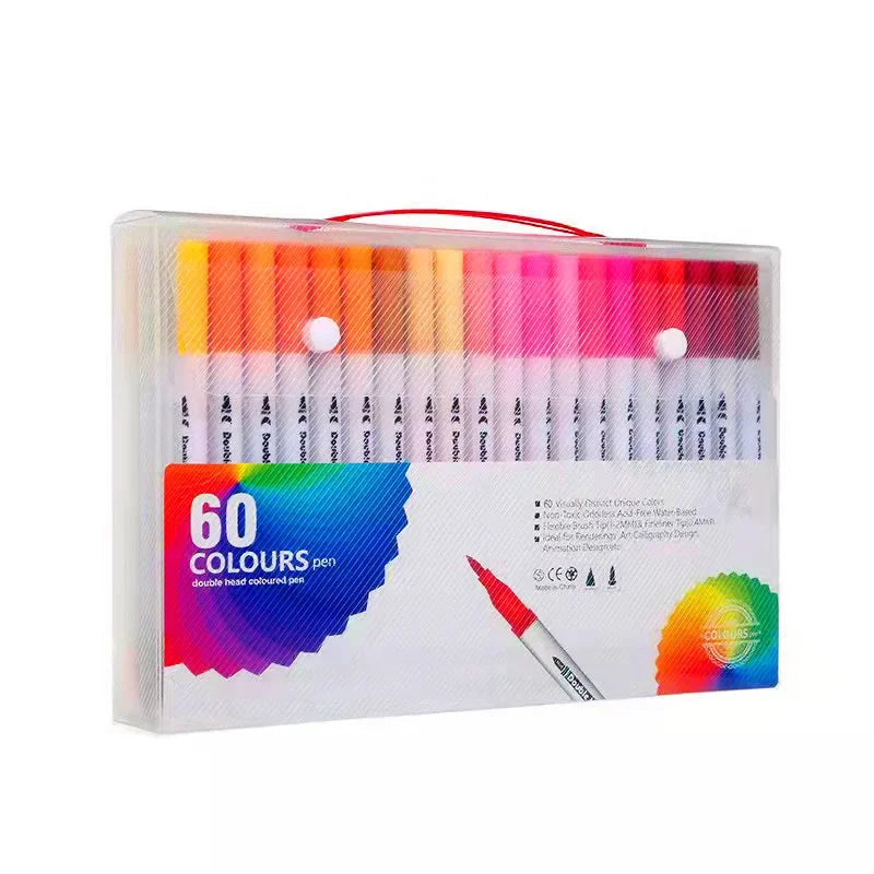 Buy The Best By Artsulli - Art is Long Life Short - 12-120 Color Double-Head Marker Pen Water-Based Highlight Washable Children’s Painting