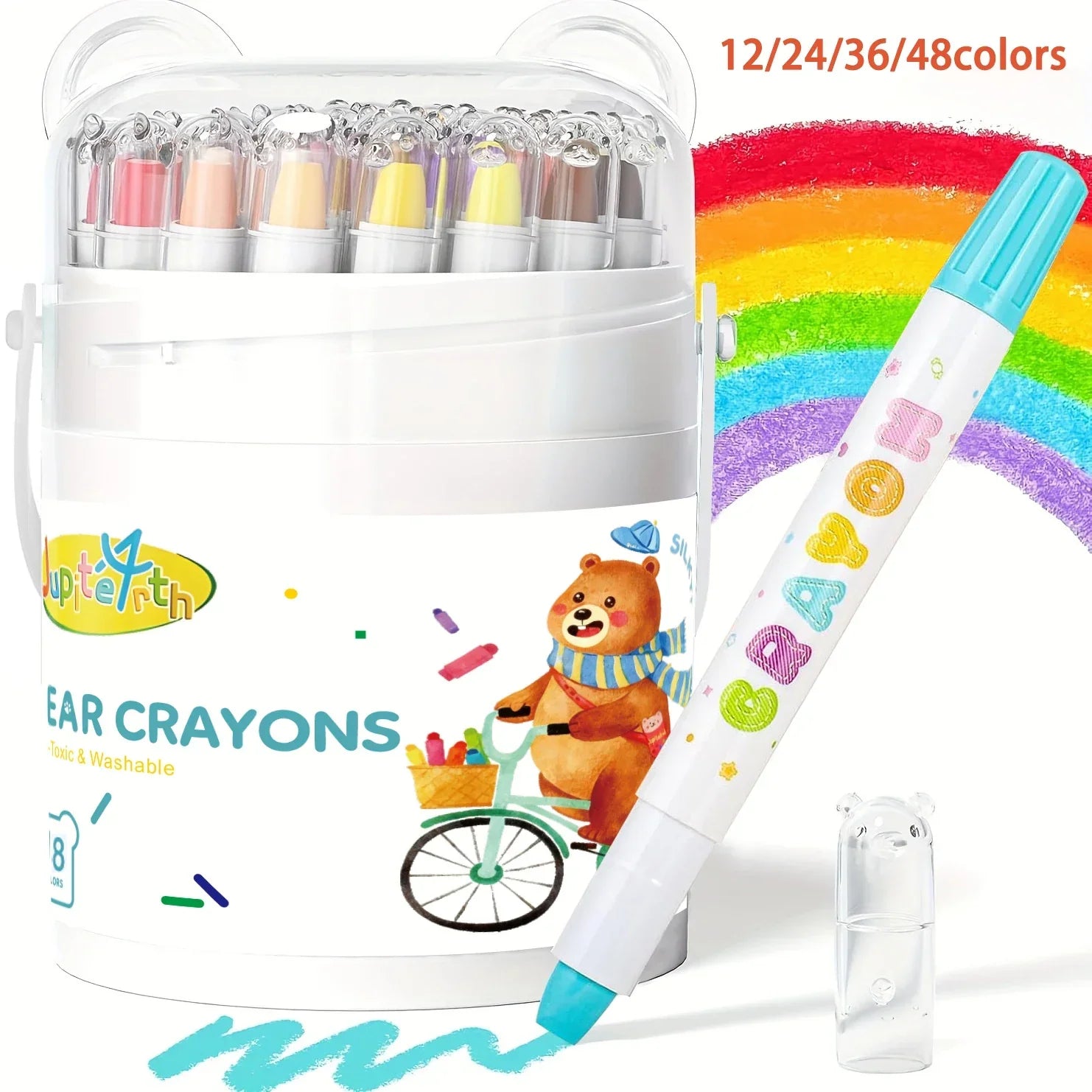 Buy The Best By Artsulli - Art is Long Life Short - 12/24/36/48 Color Silky Twistable Crayons,Washable Supplies Multicultural Pastel Gel