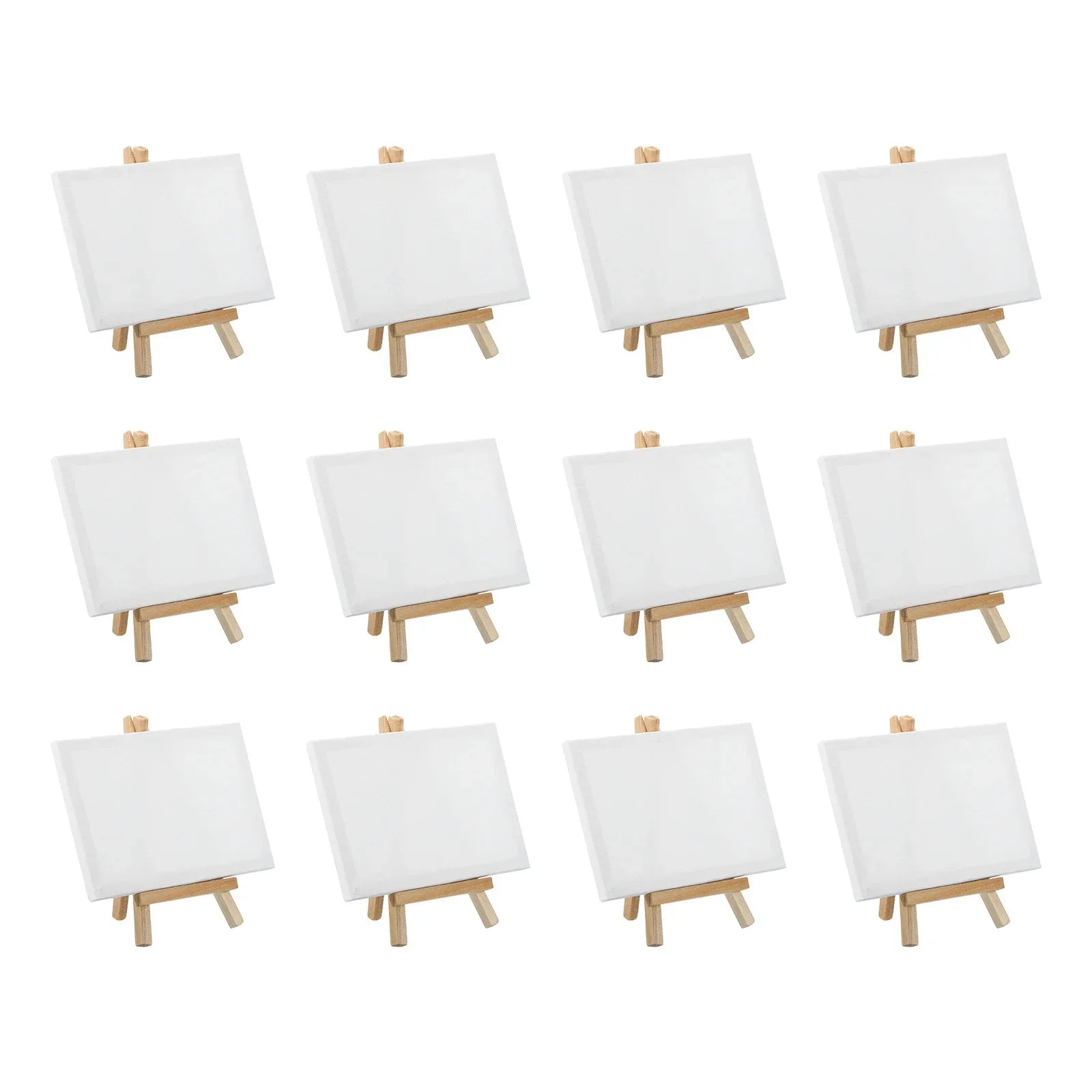 Buy The Best By Artsulli - Art is Long Life Short - 12/24Pcs Mini Canvas Board and Wood Easel Set Artist Stationery Kids Gift Supplies