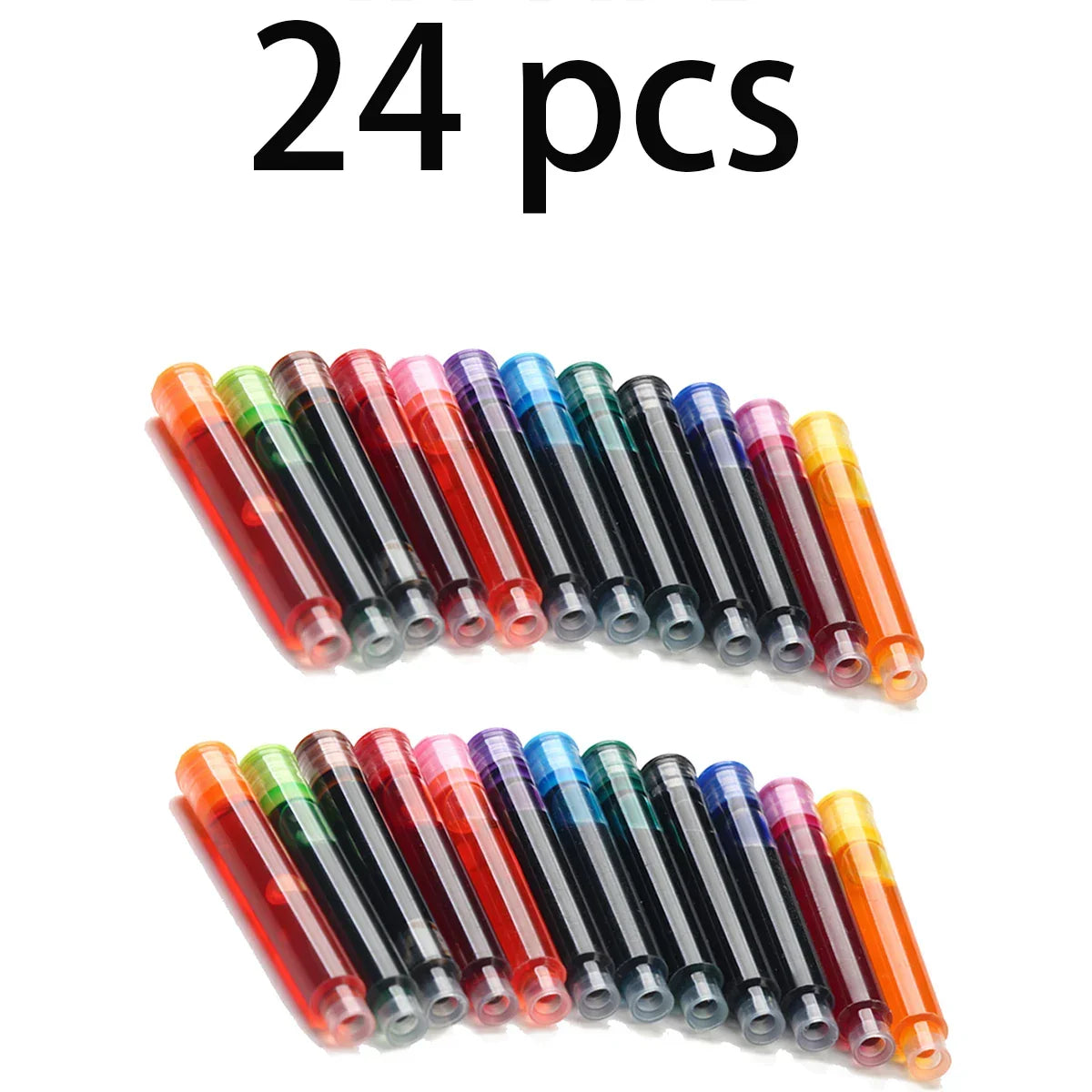 Buy The Best By Artsulli - Art is Long Life Short - 12-36PCS/Set Colourful Ink Sac Fountain Pen Cartridges Refills 3.4mm Refillable Drawing