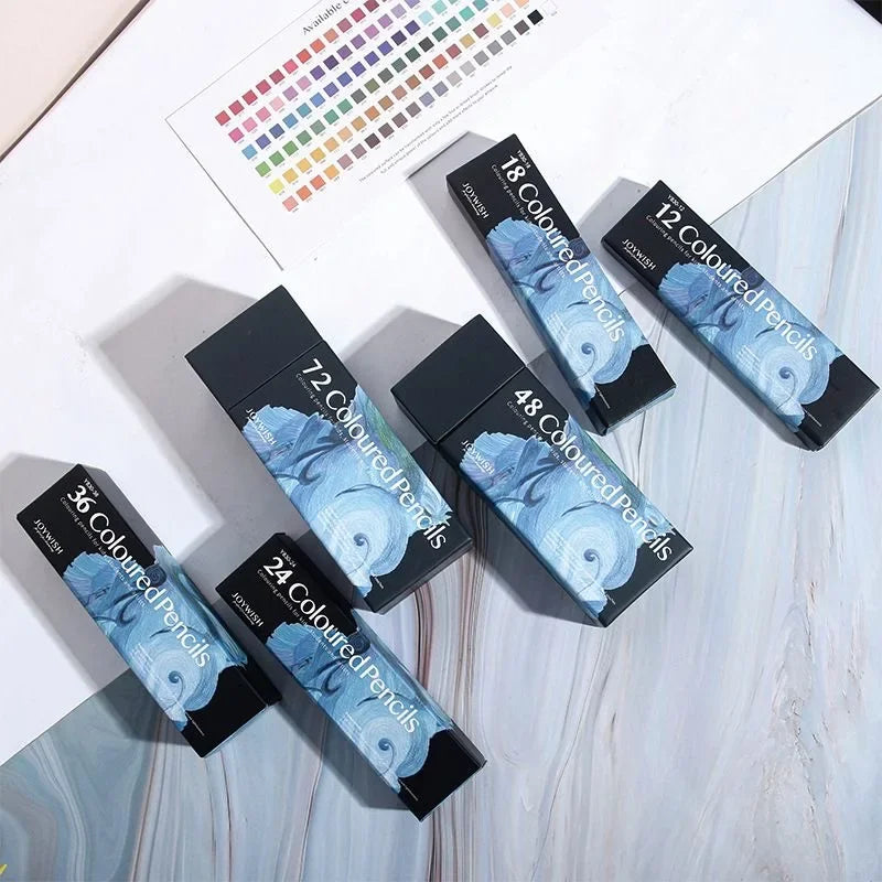Buy The Best By Artsulli - Art is Long Life Short - 12/48/72 Colors Oily Colored Pencils Hexagon Wooden Handle Set Artist Painting Drawing