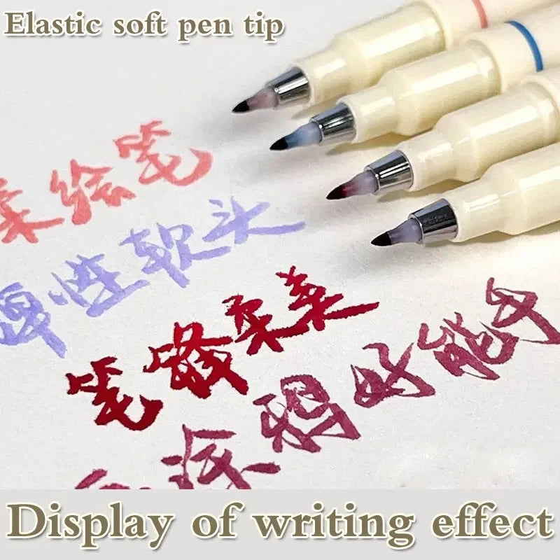 Buy The Best By Artsulli - Art is Long Life Short - 12/6 Color Vintage Watercolor Lettering Marker Drawing Pen Set Multicolor Soft Brush