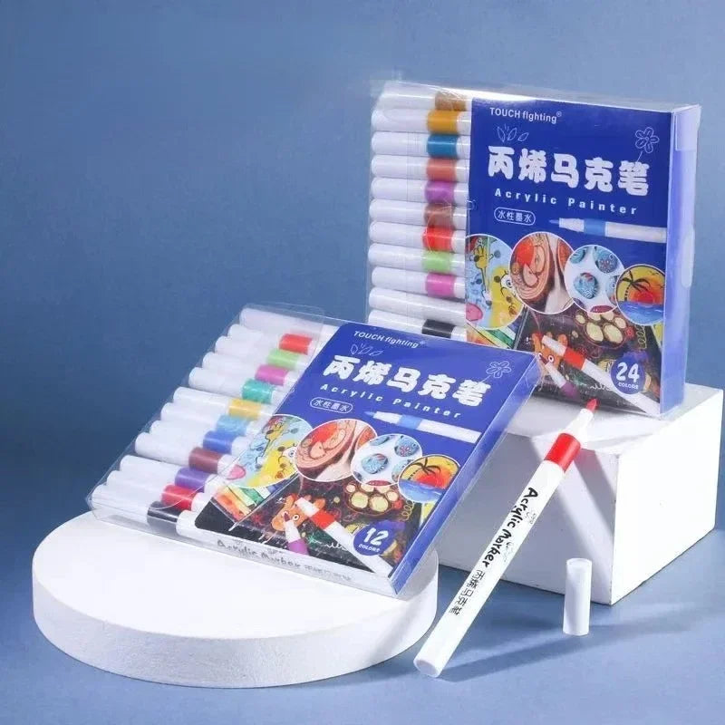 Buy The Best By Artsulli - Art is Long Life Short - 12-60Colors Acrylic Marker Pen Quick Drying PVC Box Multi-Material Materials Painting