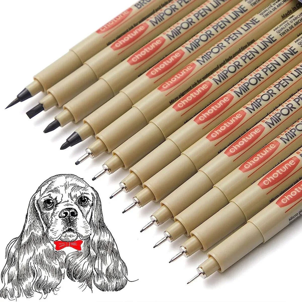 Buy The Best By Artsulli - Art is Long Life Short - 12/9/4Pcs Markers Micro Pen Kawaii Manga Hand-painted Drawing Hook Line Fastdry