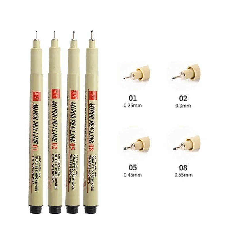 Buy The Best By Artsulli - Art is Long Life Short - 12/9/4Pcs Markers Micro Pen Kawaii Manga Hand-painted Drawing Hook Line Fastdry