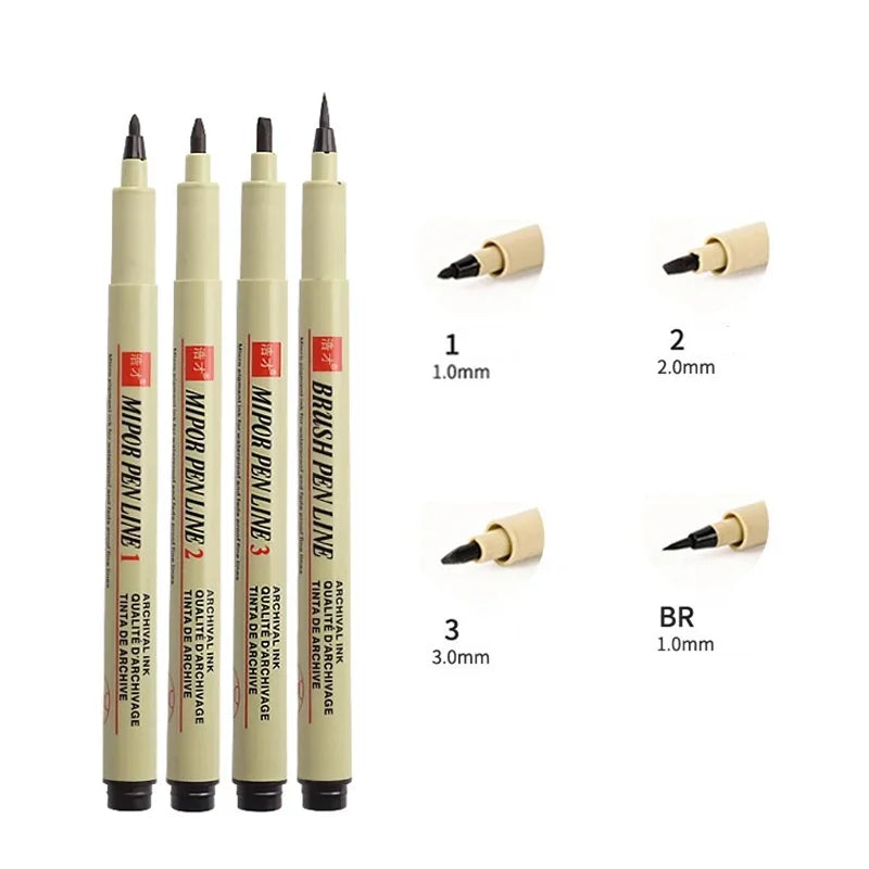 Buy The Best By Artsulli - Art is Long Life Short - 12/9/4Pcs Markers Micro Pen Kawaii Manga Hand-painted Drawing Hook Line Fastdry