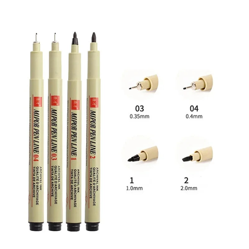 Buy The Best By Artsulli - Art is Long Life Short - 12/9/4Pcs Markers Micro Pen Kawaii Manga Hand-painted Drawing Hook Line Fastdry