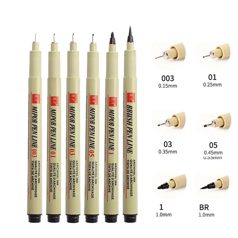 Buy The Best By Artsulli - Art is Long Life Short - 12/9/4Pcs Markers Micro Pen Kawaii Manga Hand-painted Drawing Hook Line Fastdry