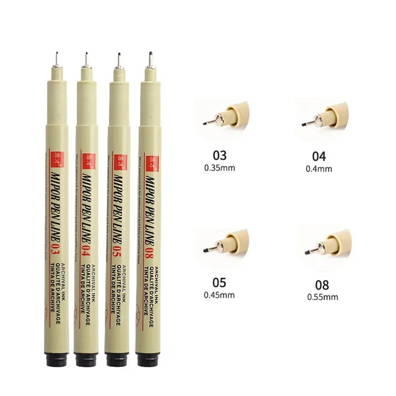 Buy The Best By Artsulli - Art is Long Life Short - 12/9/4Pcs Markers Micro Pen Kawaii Manga Hand-painted Drawing Hook Line Fastdry
