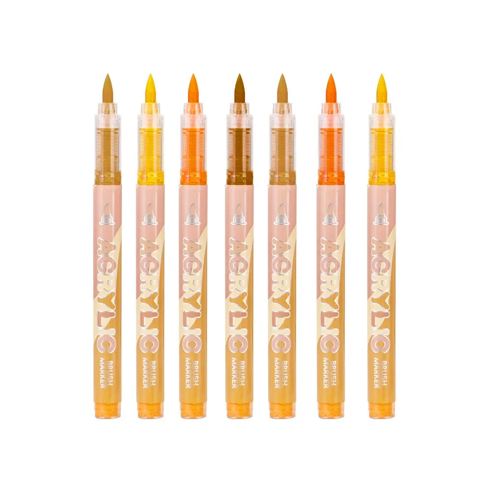 Buy The Best By Artsulli - Art is Long Life Short - 12 Colors Acrylic Markers Soft Brush Pen Tip 7 Color Systems For Drawing Anime Painting