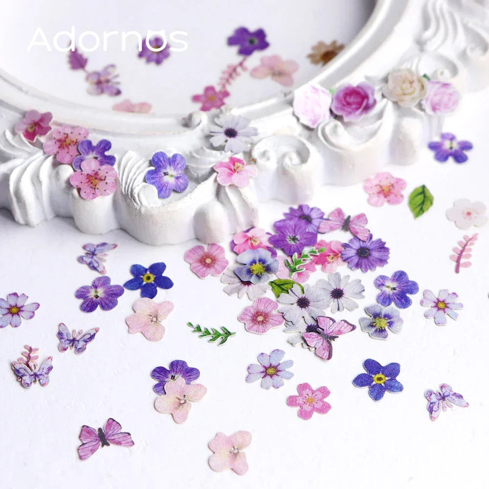 Buy The Best By Artsulli - Art is Long Life Short - 12 Grids Flower Wood Pulp Chips Epoxy Resin Filling Rose Iris Vetiver Butterfly Shape