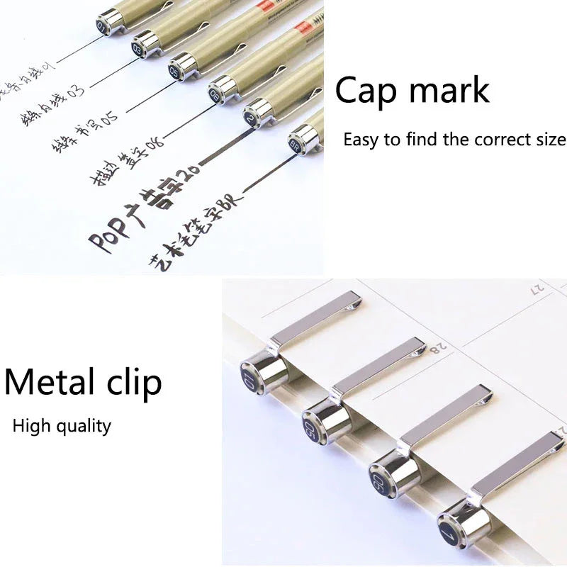 Buy The Best By Artsulli - Art is Long Life Short - 12 Kinds of Manga Markers Needle Pen Hand-painted Hook Line Sketch Pens School