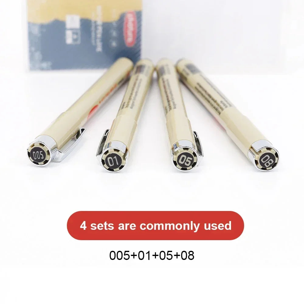 Buy The Best By Artsulli - Art is Long Life Short - 12 Tip Pigment Liner Micron Ink Marker Pen for Manga Draw Sketching Needle Hook Line