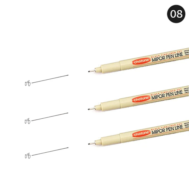 Buy The Best By Artsulli - Art is Long Life Short - 12 Tip Pigment Liner Micron Ink Marker Pen for Manga Draw Sketching Needle Hook Line