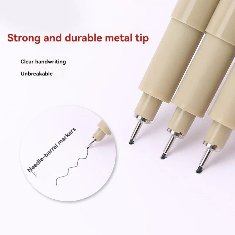 Buy The Best By Artsulli - Art is Long Life Short - 12 Tip Pigment Liner Micron Ink Marker Pen for Manga Draw Sketching Needle Hook Line