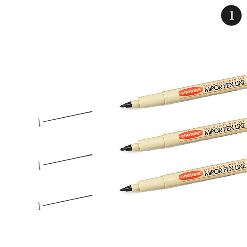 Buy The Best By Artsulli - Art is Long Life Short - 12 Tip Pigment Liner Micron Ink Marker Pen for Manga Draw Sketching Needle Hook Line