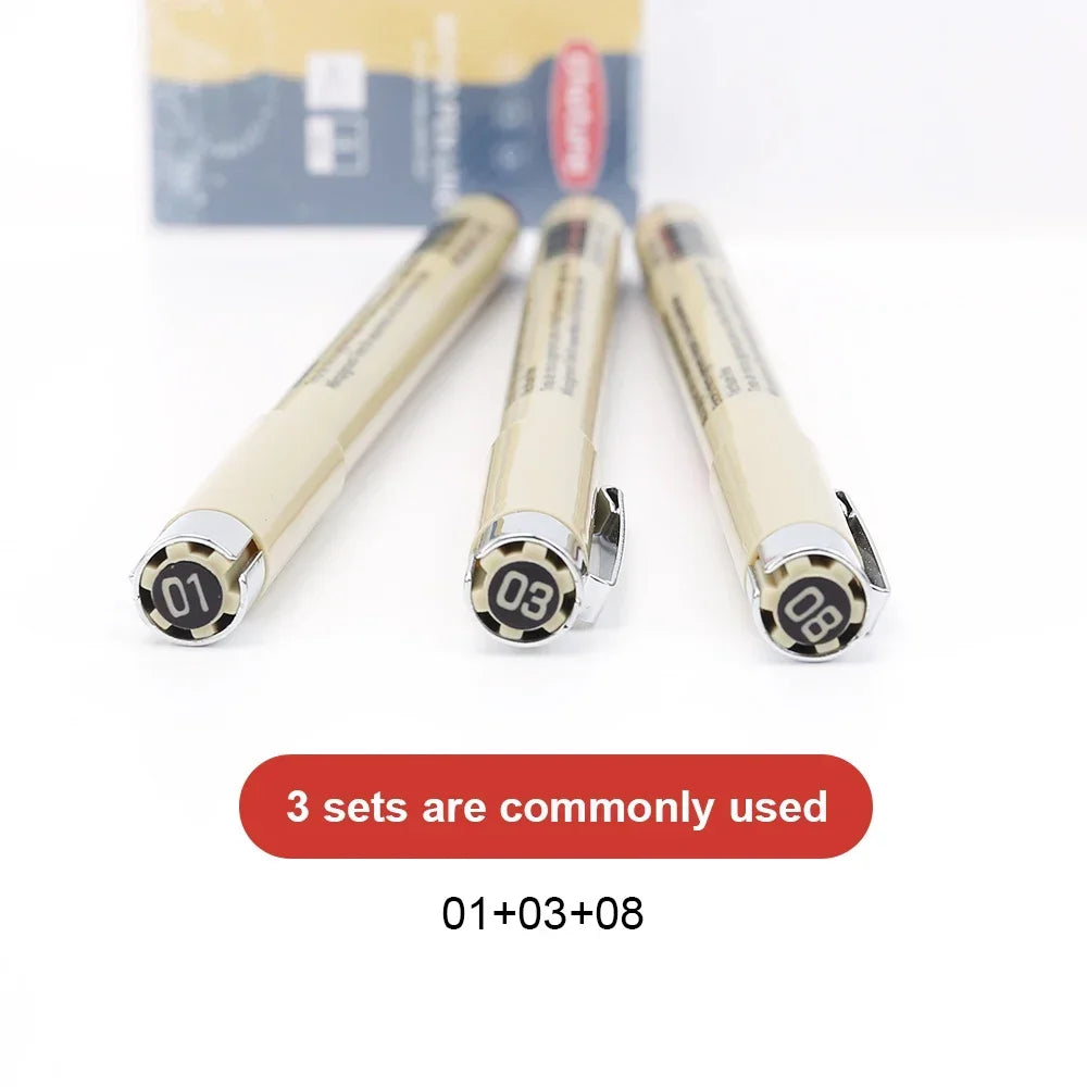Buy The Best By Artsulli - Art is Long Life Short - 12 Tip Pigment Liner Micron Ink Marker Pen for Manga Draw Sketching Needle Hook Line