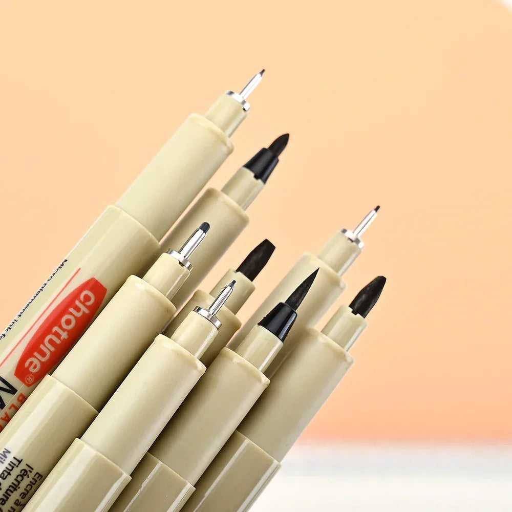 Buy The Best By Artsulli - Art is Long Life Short - 12 Tip Pigment Liner Micron Ink Marker Pen for Manga Draw Sketching Needle Hook Line