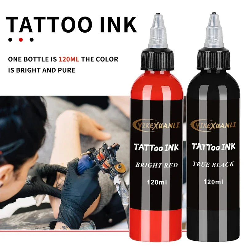 Buy The Best By Artsulli - Art is Long Life Short - 120ml white/black/red Tattoo Ink Pigment with box Body Kit Professional Beauty Paint