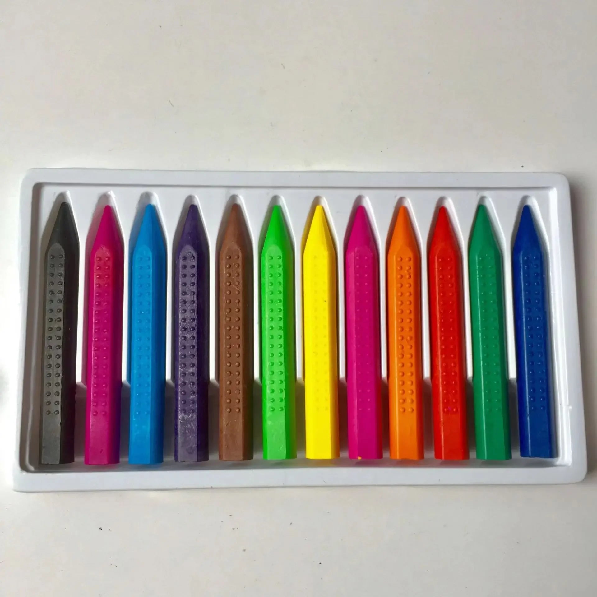 Buy The Best By Artsulli - Art is Long Life Short - 12Colors Wax Crayon Do not Dirty Hands Washable Crayons Drawing Painting Sticks Colored