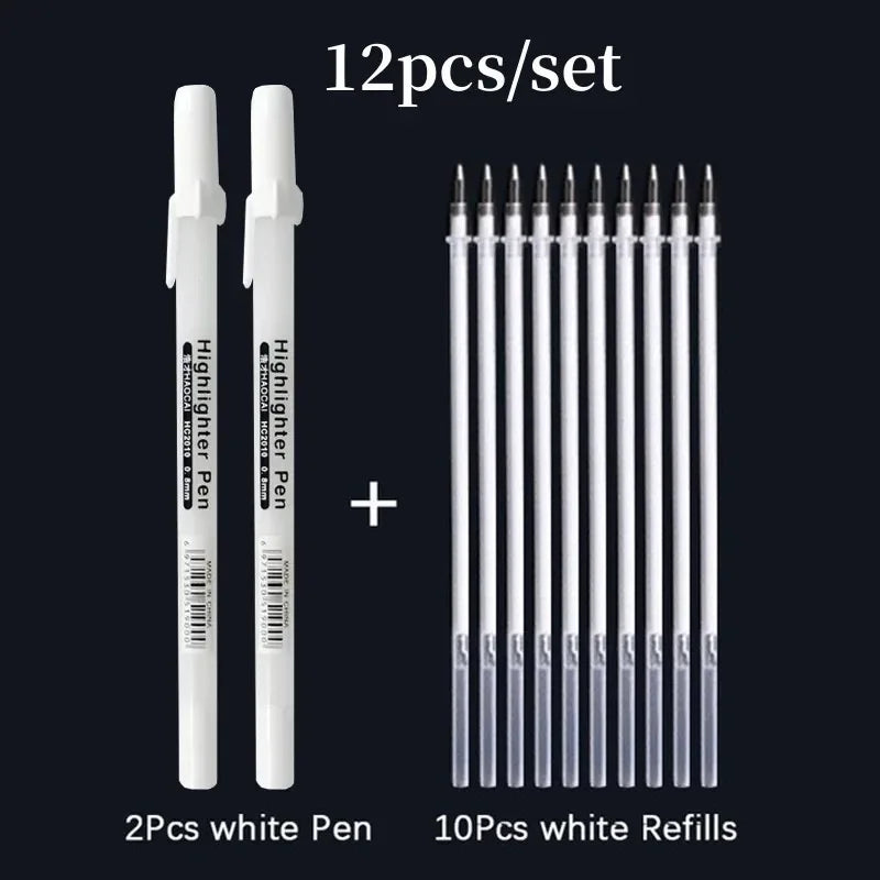 Buy The Best By Artsulli - Art is Long Life Short - 12pcs/set 0.8mm Paint Marker Permanent Graffiti Metalic Pens Gold Silver White Pen
