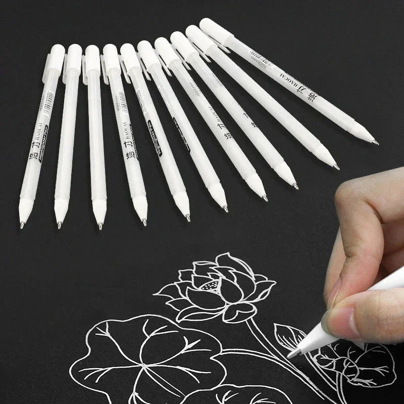 Buy The Best By Artsulli - Art is Long Life Short - 12pcs/set 0.8mm Paint Marker Permanent Graffiti Metalic Pens Gold Silver White Pen
