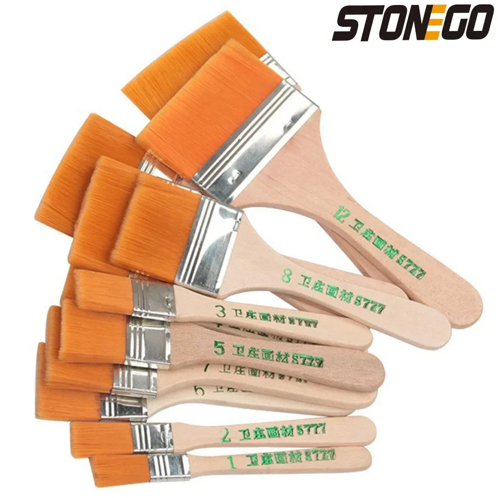 Buy The Best By Artsulli - Art is Long Life Short - 12pcs/set Memory Nylon Paint Brushes Set for Acrylic Oil Drawing Watercolor Wooden