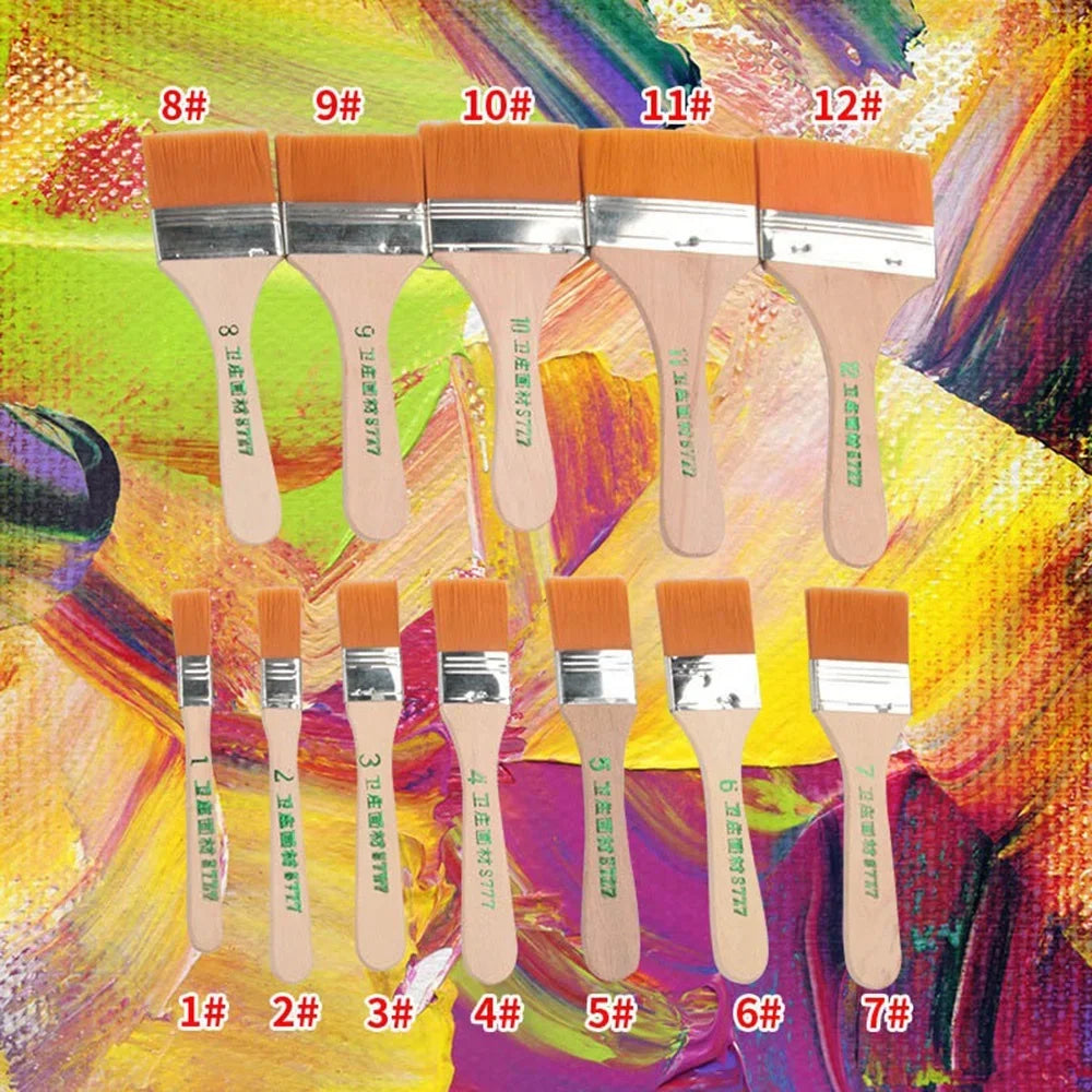 Buy The Best By Artsulli - Art is Long Life Short - 12pcs/set Memory Nylon Paint Brushes Set for Acrylic Oil Drawing Watercolor Wooden