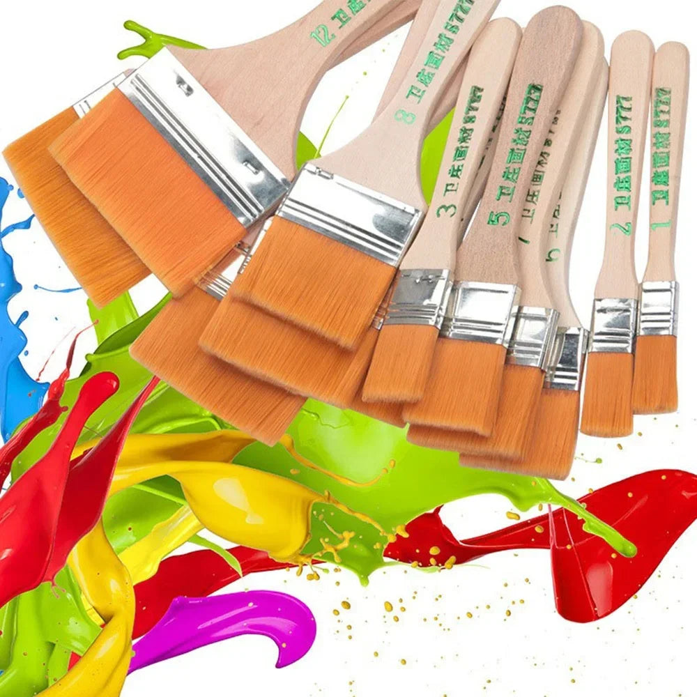Buy The Best By Artsulli - Art is Long Life Short - 12pcs/set Memory Nylon Paint Brushes Set for Acrylic Oil Drawing Watercolor Wooden