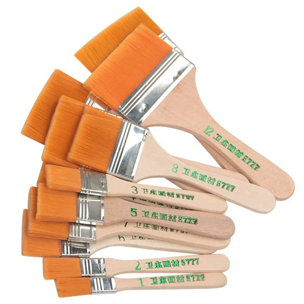 Buy The Best By Artsulli - Art is Long Life Short - 12pcs/set Memory Nylon Paint Brushes Set for Acrylic Oil Drawing Watercolor Wooden