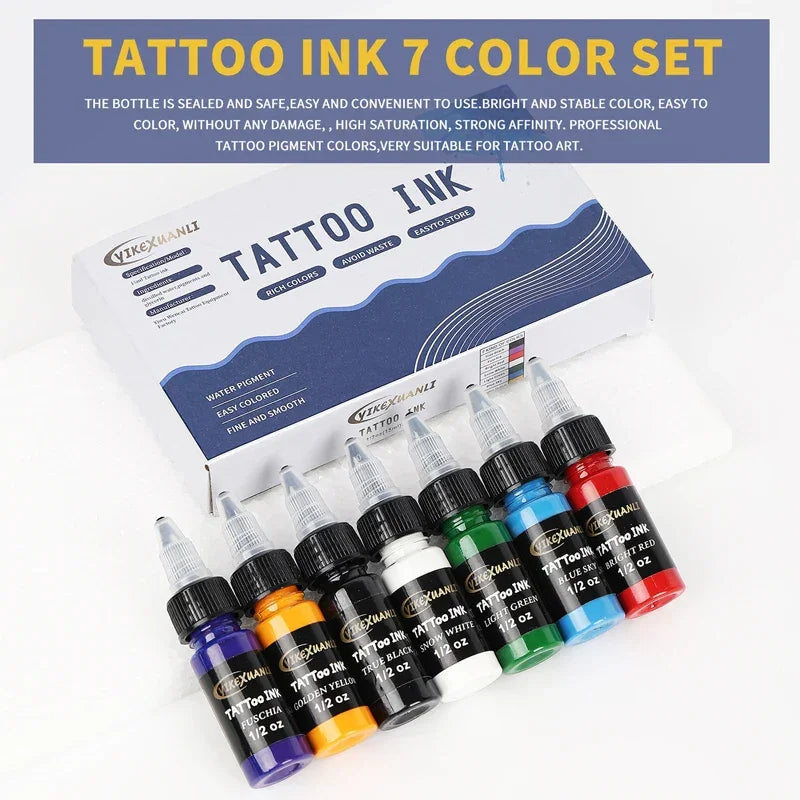 Buy The Best By Artsulli - Art is Long Life Short - 15ml 7colors Tattoo Ink Pigment with box Body Kits Professional Beauty Paints Makeup
