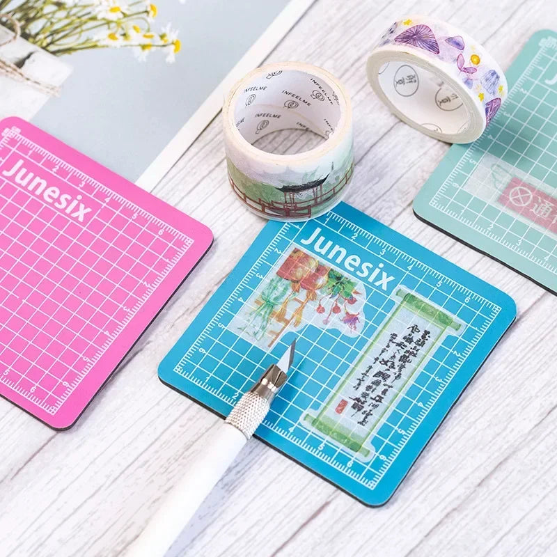 Buy The Best By Artsulli - Art is Long Life Short - 1PC Colorful Mini Model Cutting Mat Engraving Pad Supplies Stationery School 8*8cm