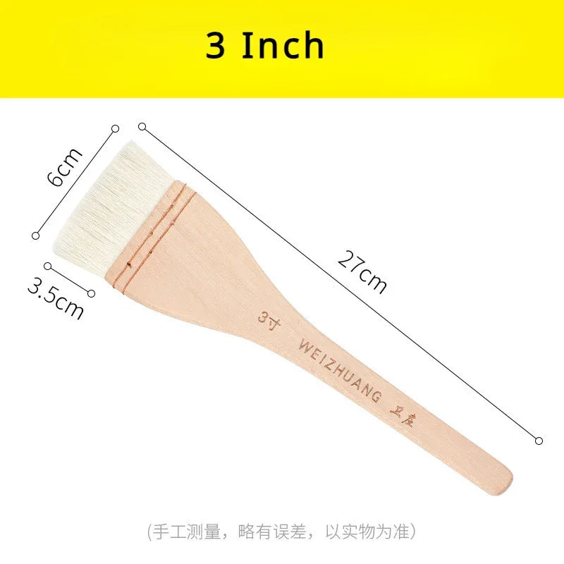 Buy The Best By Artsulli - Art is Long Life Short - 1Pc Flat Paddle Paint Brush with Handle 1-4 Inch Large Scale Artist Craft for Oil