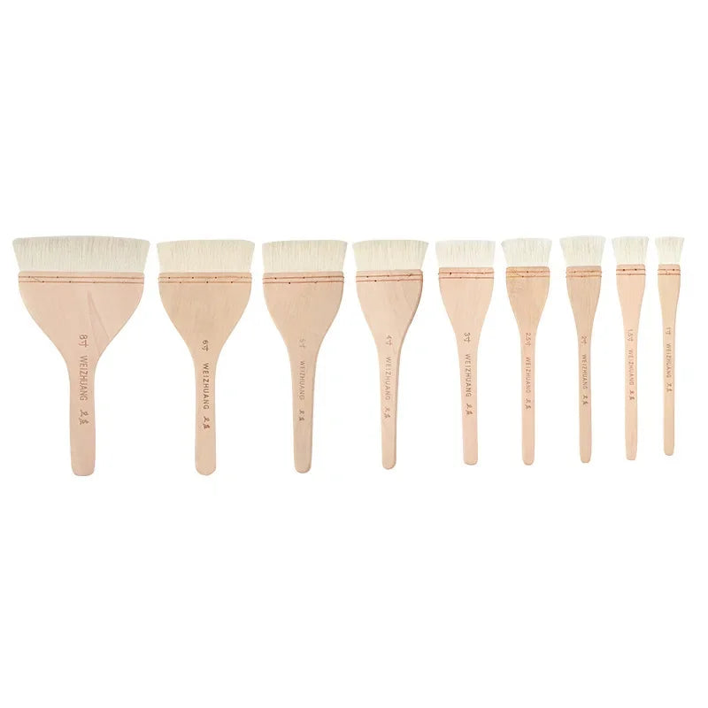 Buy The Best By Artsulli - Art is Long Life Short - 1Pc Flat Paddle Paint Brush with Handle 1-4 Inch Large Scale Artist Craft for Oil