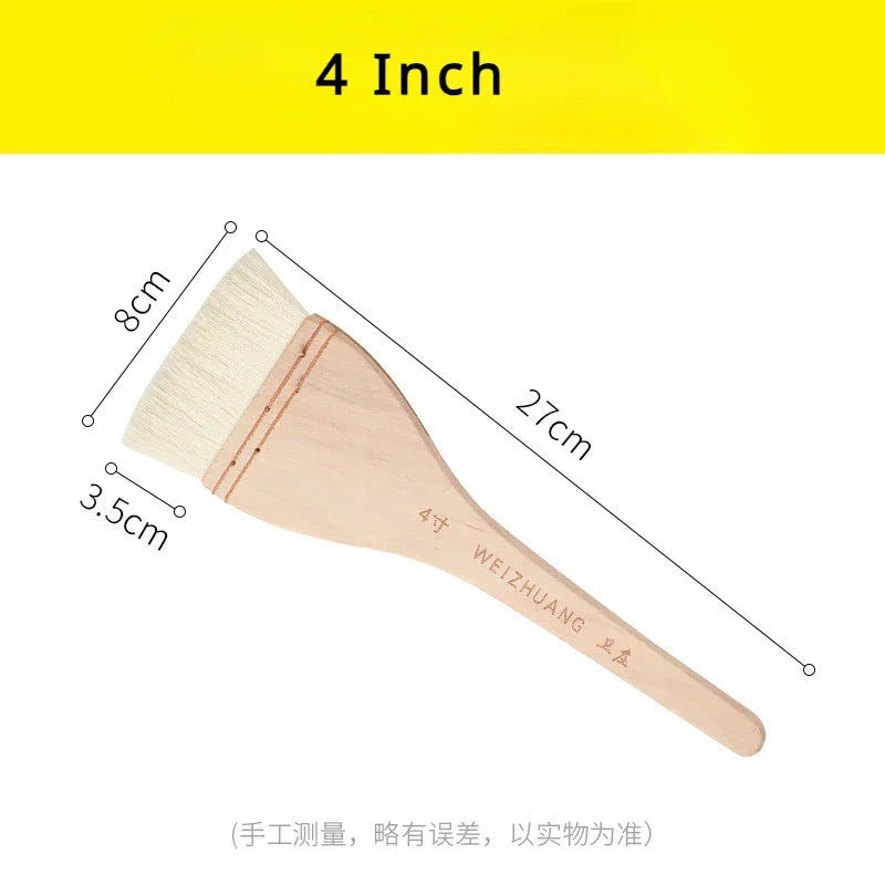 Buy The Best By Artsulli - Art is Long Life Short - 1Pc Flat Paddle Paint Brush with Handle 1-4 Inch Large Scale Artist Craft for Oil