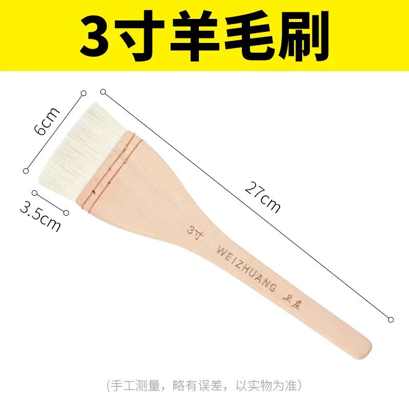 Buy The Best By Artsulli - Art is Long Life Short - 1Pc Flat Paddle Paint Brush with Handle 1-4 Inch Large Scale Artist Craft for Oil