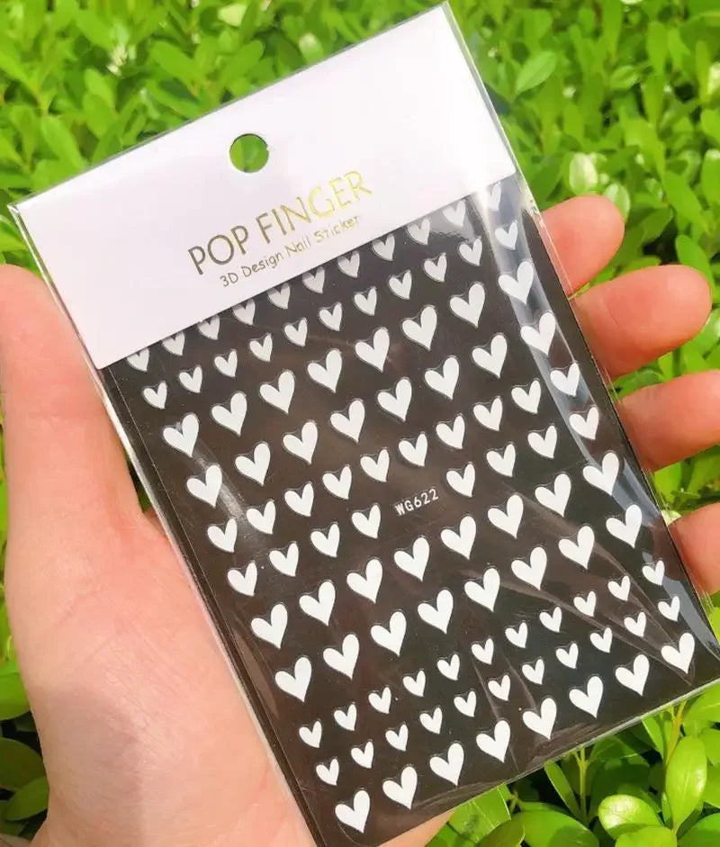 Buy The Best By Artsulli - Art is Long Life Short - 1pc Heart Scrapbooking Stickers 3D Star Self-Adhesive Holographic Laser Nail Supplies
