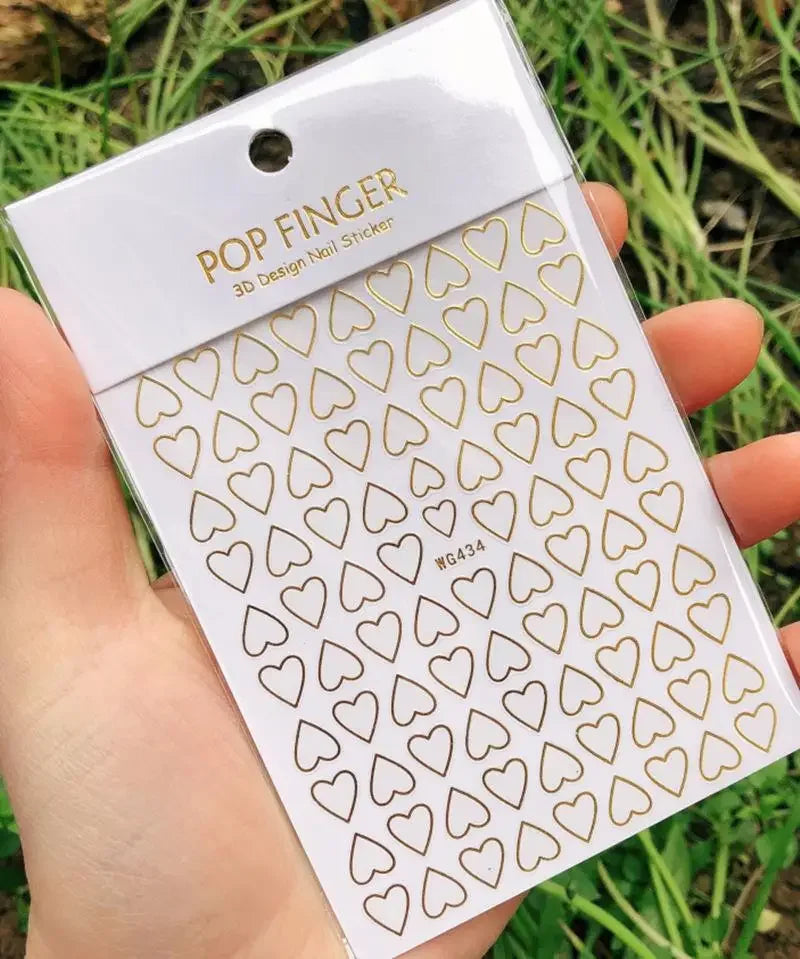 Buy The Best By Artsulli - Art is Long Life Short - 1pc Heart Scrapbooking Stickers 3D Star Self-Adhesive Holographic Laser Nail Supplies