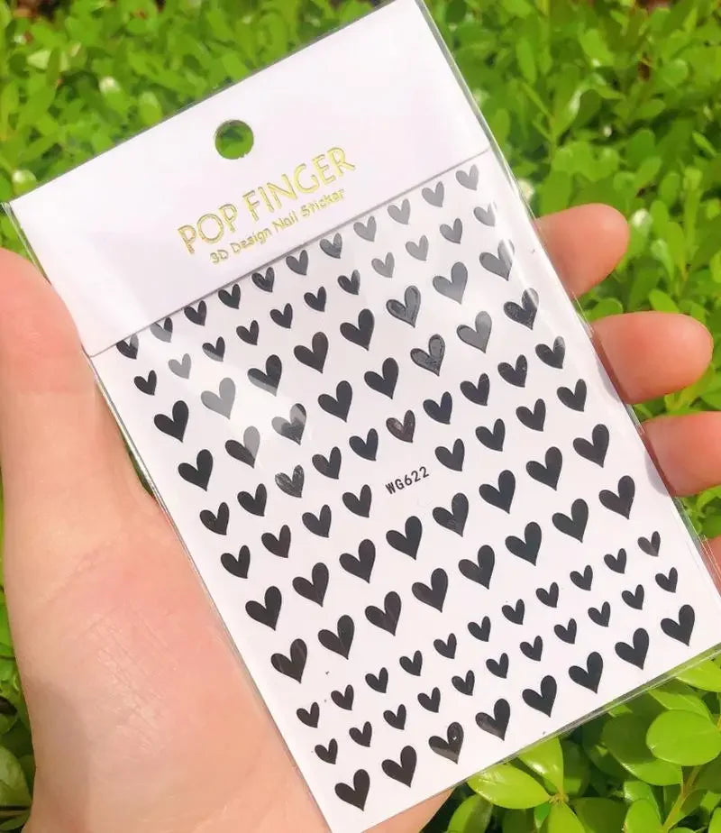 Buy The Best By Artsulli - Art is Long Life Short - 1pc Heart Scrapbooking Stickers 3D Star Self-Adhesive Holographic Laser Nail Supplies